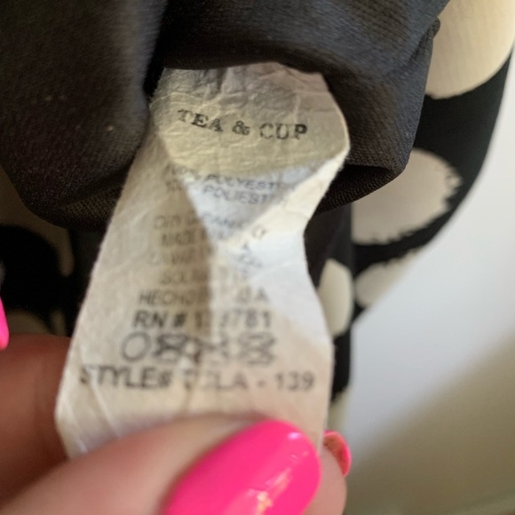 🛍 Tea & Cup Polka Dot Maxi Skirt - Picture 5 of 5